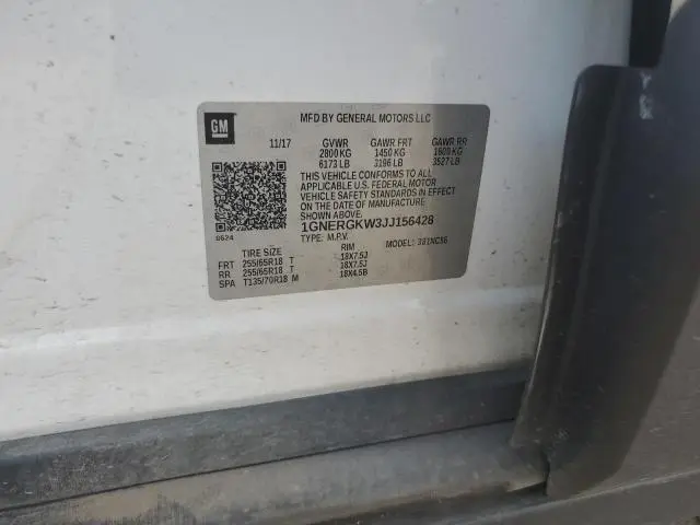 2018 CHEVROLET TRAVERSE LT  