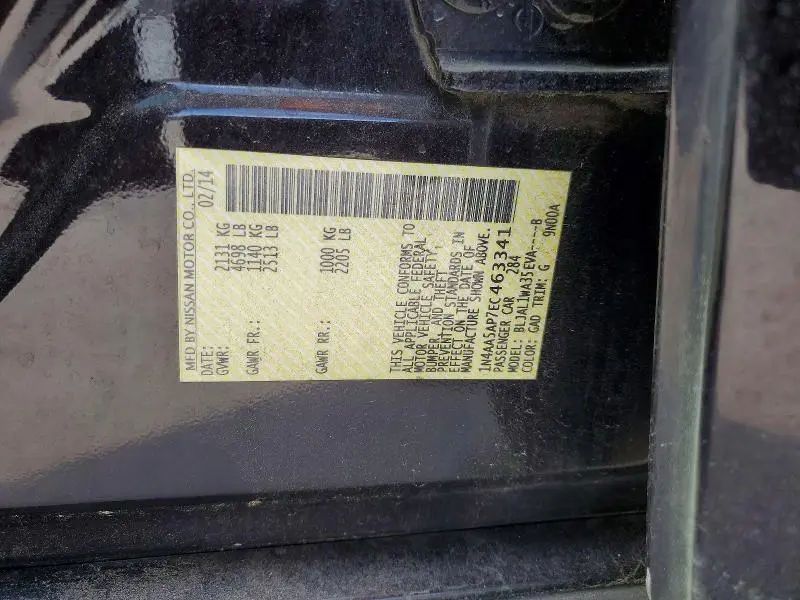 2014 NISSAN MAXIMA S  