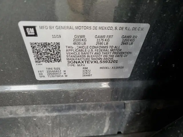 2020 CHEVROLET EQUINOX LT  