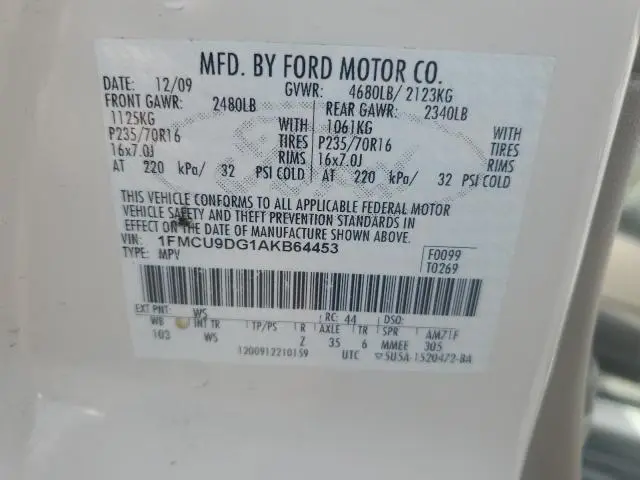 2010 FORD ESCAPE XLT  