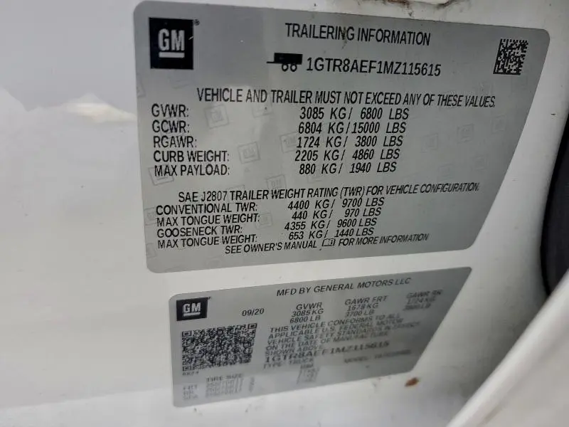 2021 GMC SIERRA C1500  