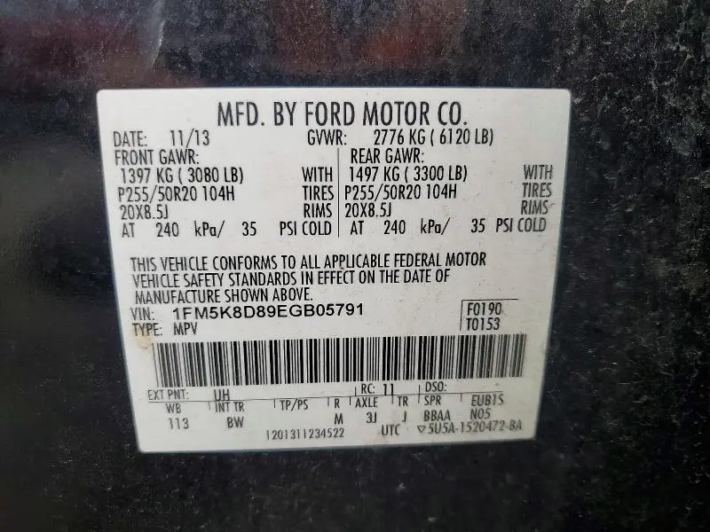 2014 FORD EXPLORER XLT  