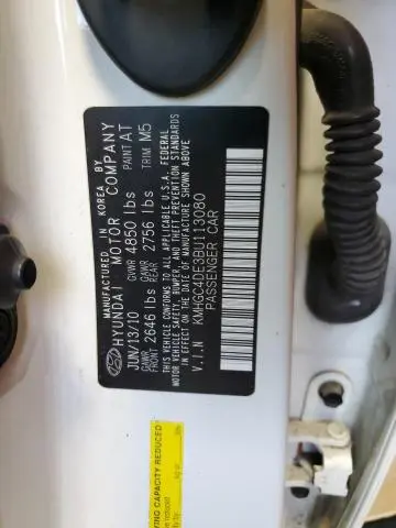 2011 HYUNDAI GENESIS 3.8L  