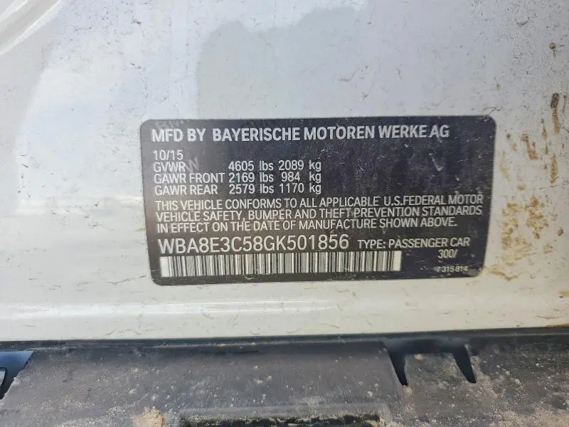2016 BMW 328 XI SULEV  
