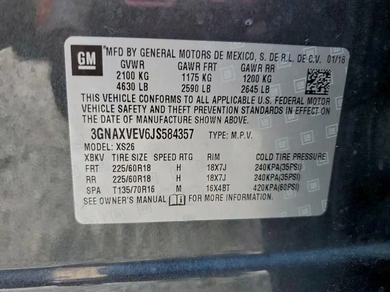 2018 CHEVROLET EQUINOX PREMIER  