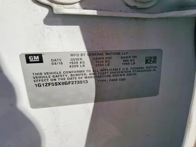 2016 CHEVROLET MALIBU LT  