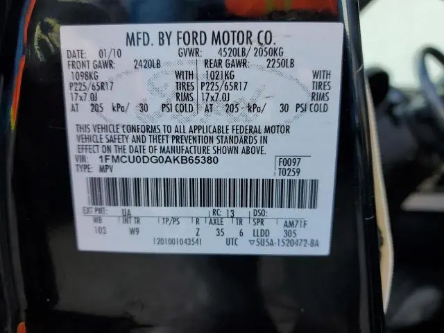 2010 FORD ESCAPE XLT  