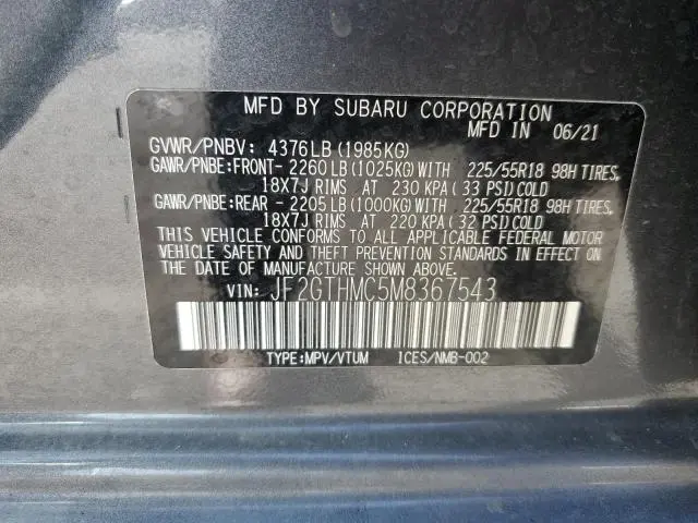 2021 SUBARU CROSSTREK LIMITED  