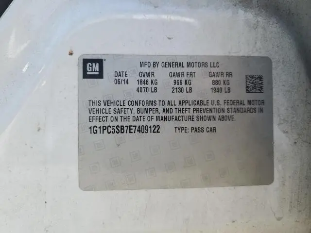 2014 CHEVROLET CRUZE LT  