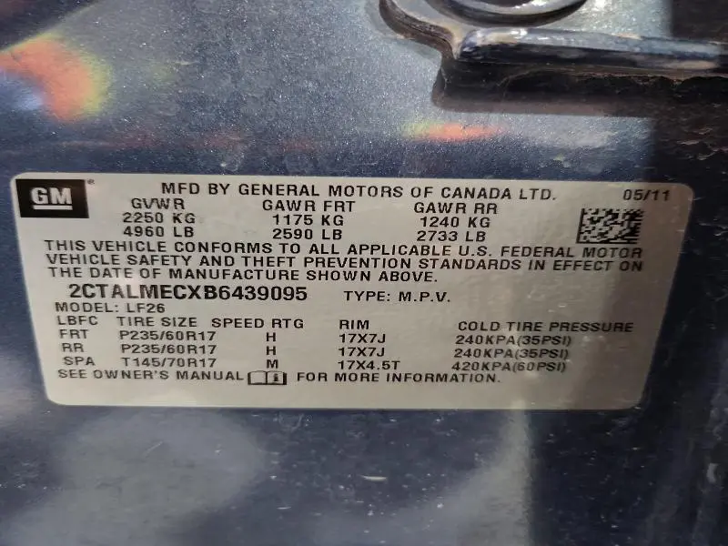 2011 GMC TERRAIN SLE  