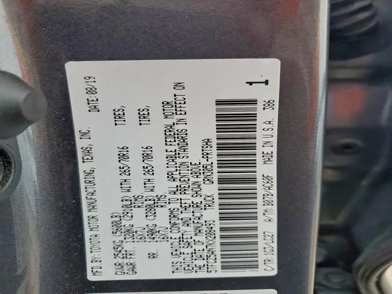 2019 TOYOTA TACOMA DOUBLE CAB  