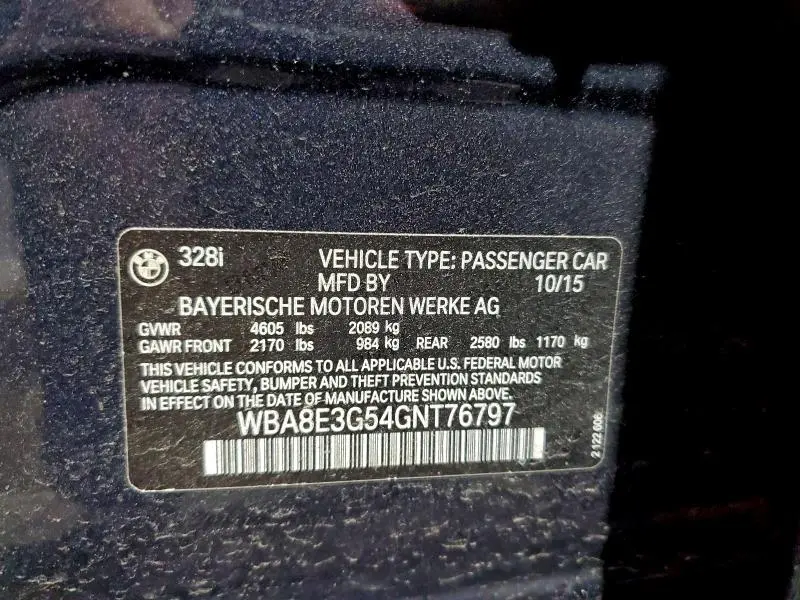 2016 BMW 328 XI SULEV  