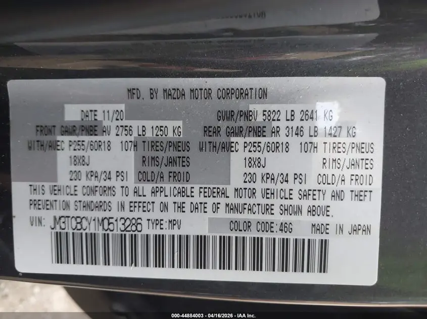2021 MAZDA CX-9 TOURING