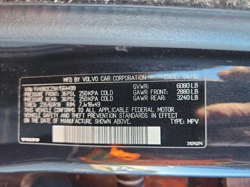 2010 VOLVO XC90 3.2  