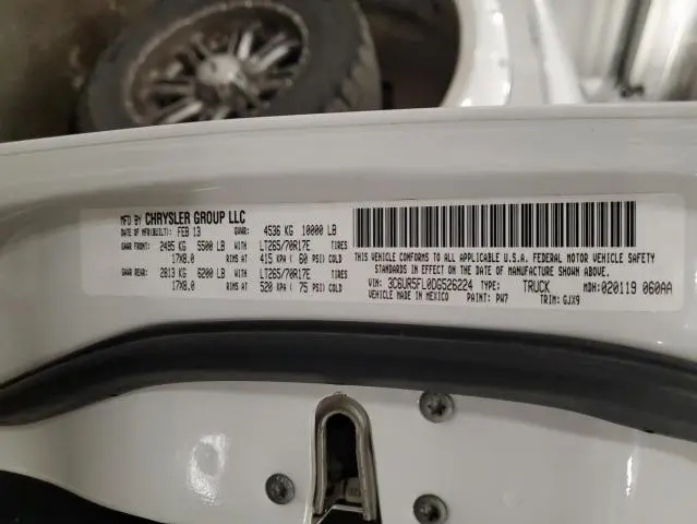 2013 RAM 2500 LARAMIE  