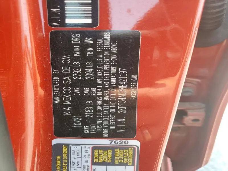 2022 KIA FORTE GT LINE  