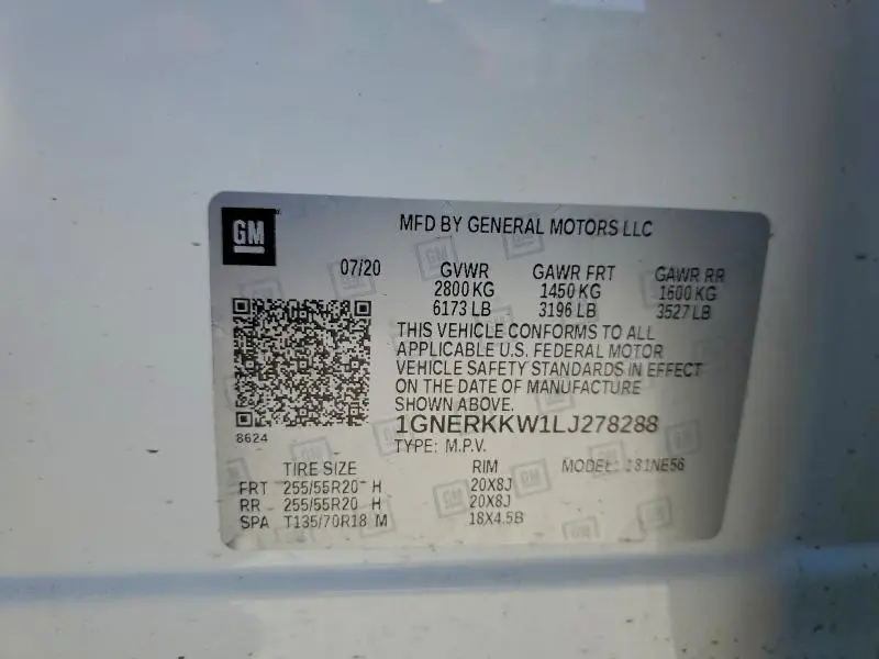 2020 CHEVROLET TRAVERSE PREMIER  