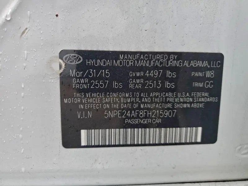 2015 HYUNDAI SONATA SE  