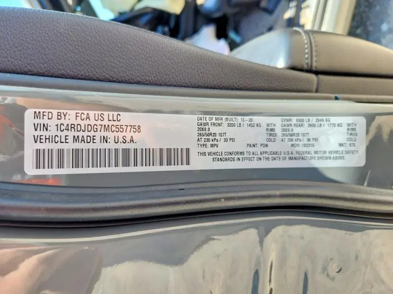 2021 DODGE DURANGO   