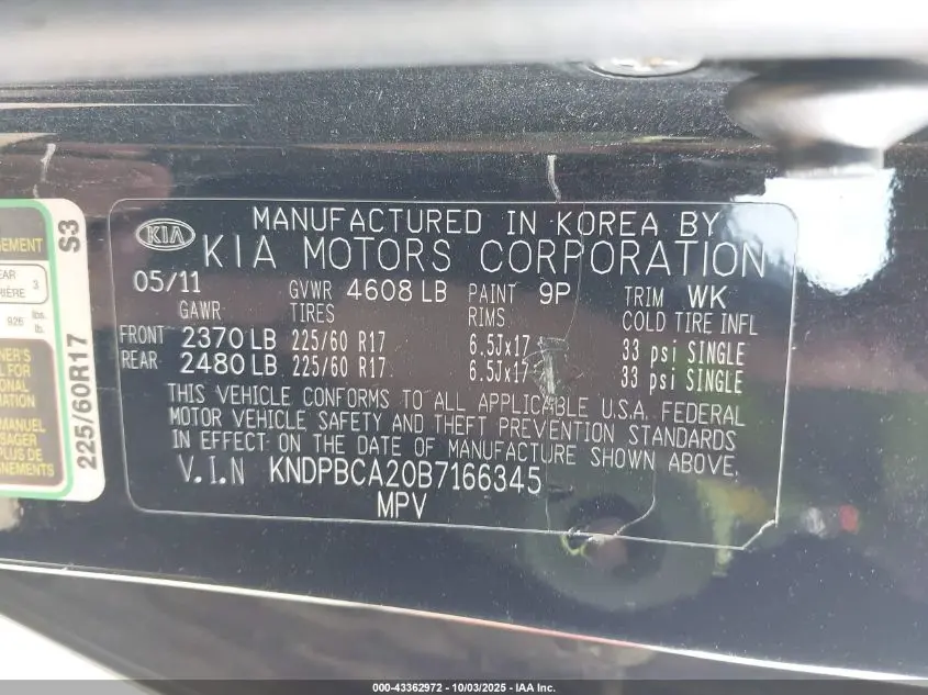 2011 KIA SPORTAGE LX