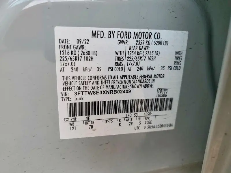 2022 FORD MAVERICK XL  