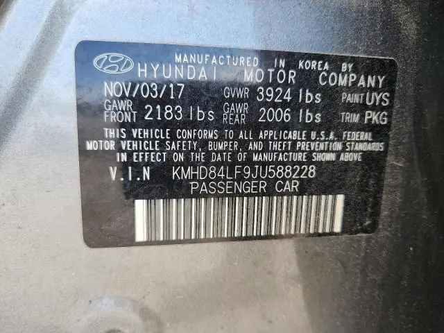 2018 HYUNDAI ELANTRA SEL  