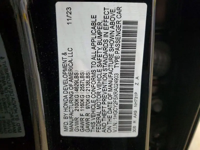 2024 HONDA ACCORD HYBRID SPORT  