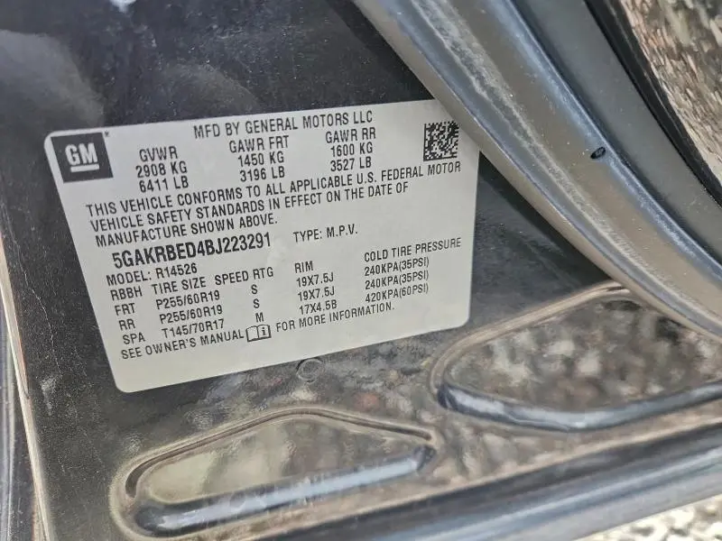 2011 BUICK ENCLAVE CXL  