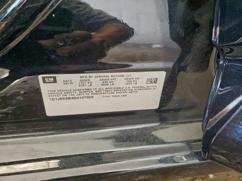 2016 CHEVROLET SONIC LTZ  