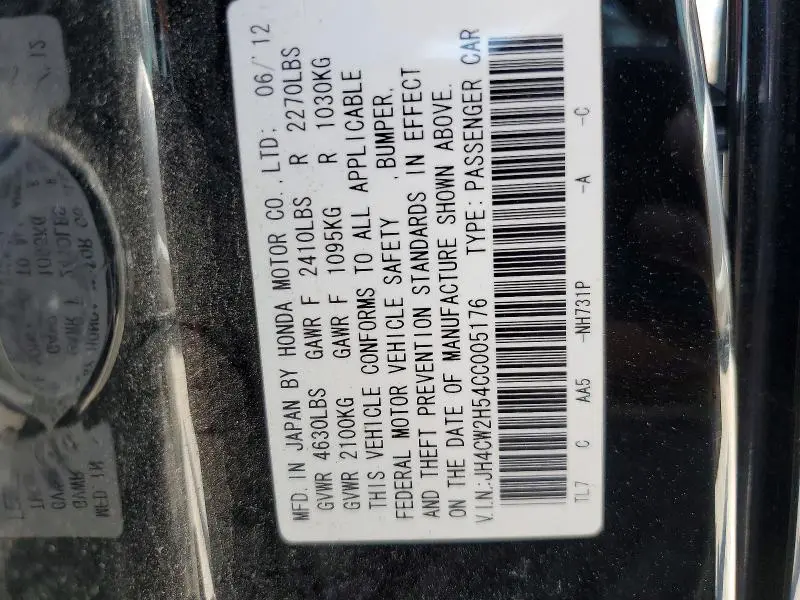 2012 ACURA TSX   