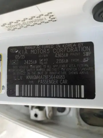2015 KIA OPTIMA LX  