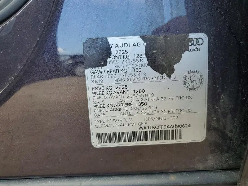 2010 AUDI Q5 PREMIUM PLUS  