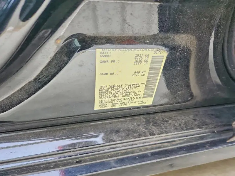 2017 NISSAN ALTIMA 2.5 SR  