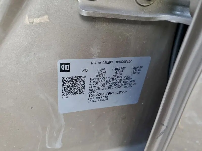 2022 CHEVROLET MALIBU LT  