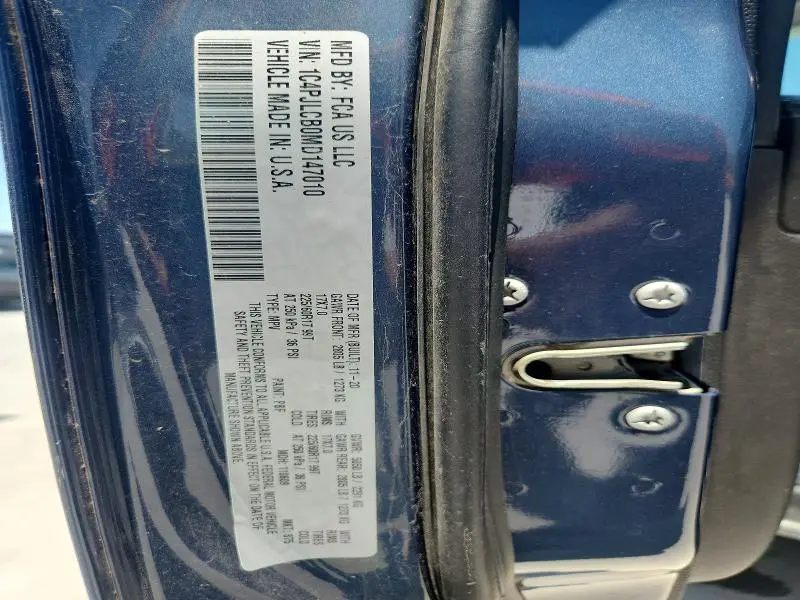 2021 JEEP CHEROKEE LATITUDE  