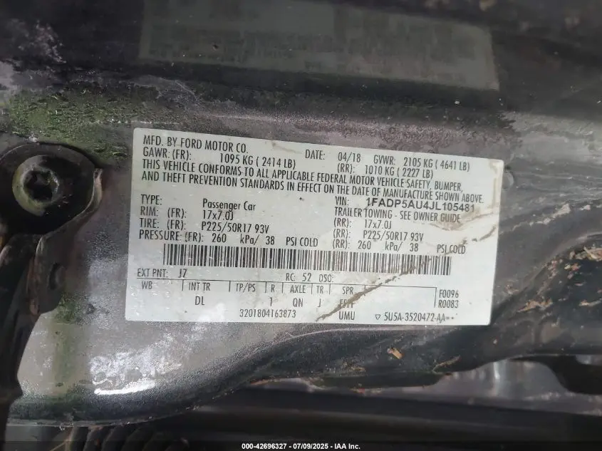 2018 FORD C-MAX HYBRID SE