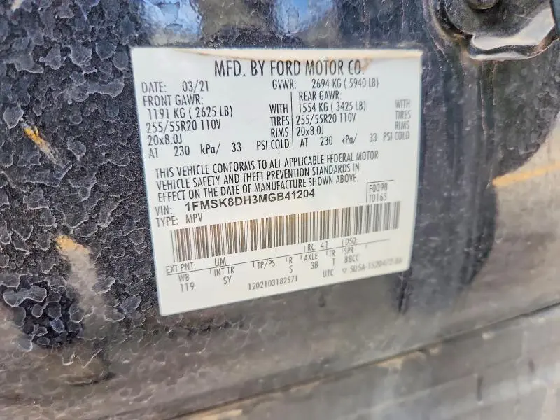 2021 FORD EXPLORER XLT  