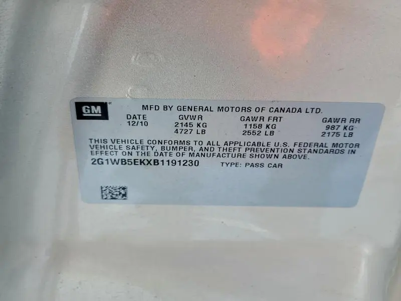 2011 CHEVROLET IMPALA LT  