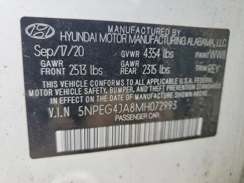 2021 HYUNDAI SONATA SE  