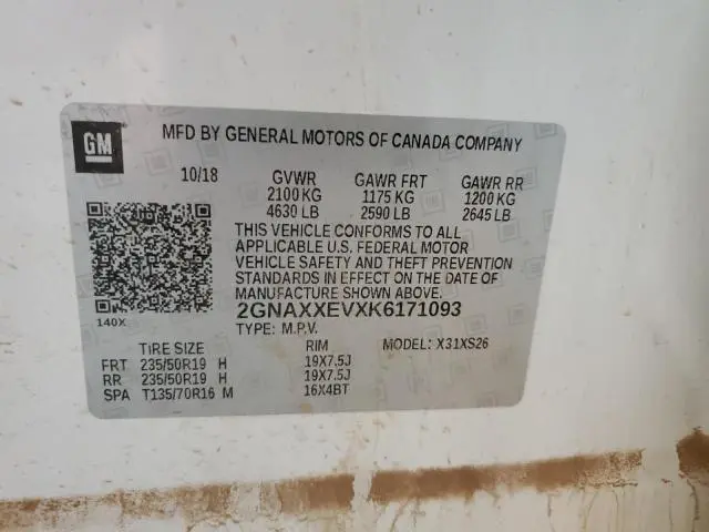 2019 CHEVROLET EQUINOX PREMIER  