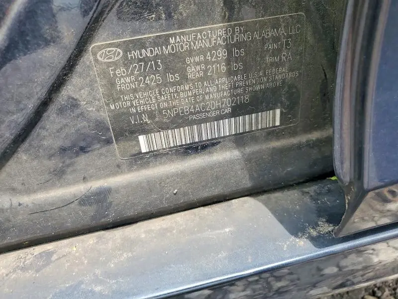 2013 HYUNDAI SONATA GLS  