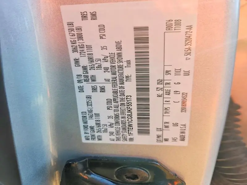 2018 FORD F150 SUPERCREW  