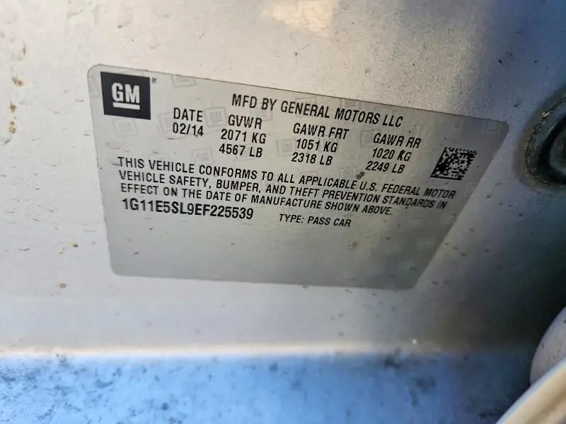 2014 CHEVROLET MALIBU 2LT  