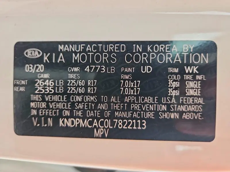 2020 KIA SPORTAGE LX  