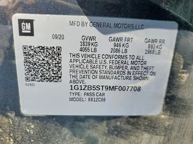 2021 CHEVROLET MALIBU LS  