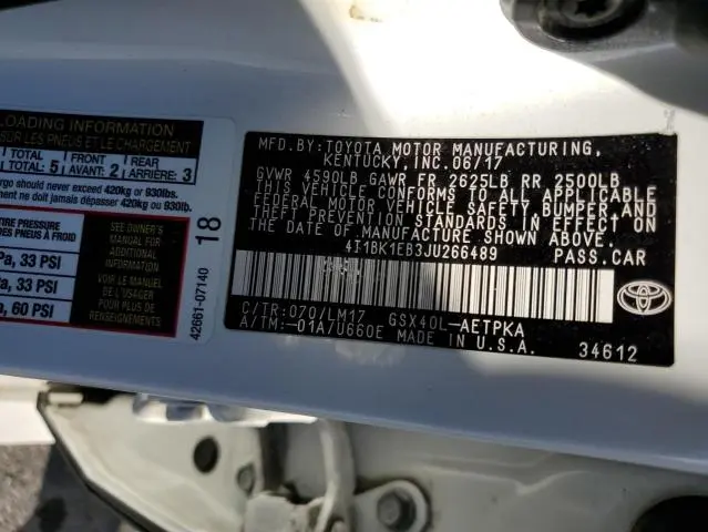 2018 TOYOTA AVALON XLE  