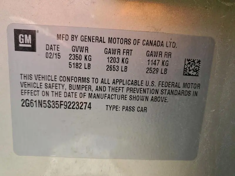 2015 CADILLAC XTS LUXURY COLLECTION  