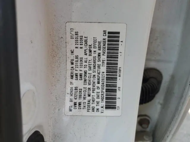 2013 HONDA ACCORD EXL  