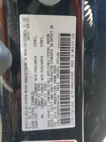 2019 TOYOTA TACOMA DOUBLE CAB  