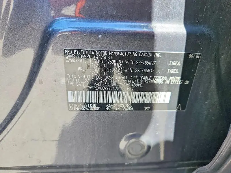 2016 TOYOTA RAV4 XLE  